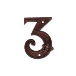 ⁦מספר בית מעוצב מברזל יצוק - 3⁩ – תמונה ⁦2⁩
