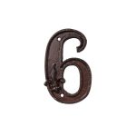 ⁦מספר בית מעוצב מברזל יצוק - 6⁩ – תמונה ⁦2⁩