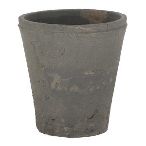 עציץ טרקוטה אפור גבוהה (מידה L)