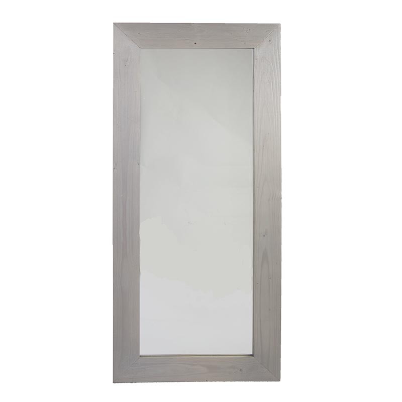 WD45_01 מראת עץ מרובעת בגימור White Wash (מידה L) – תמונה 1