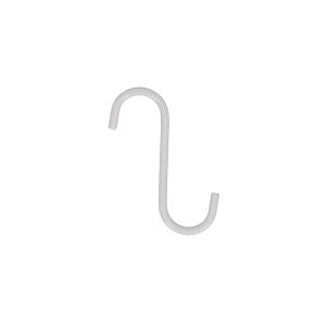 וו תלייה בצורת S לבן (10 ס"מ)