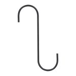 וו תלייה בצורת S שחור (20 ס"מ)